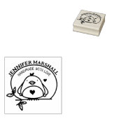 Niedlicher Vogel Handmade with Liebe by (individue Gummistempel (Stempel)