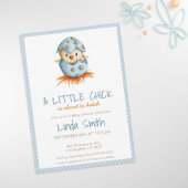 Niedlicher Vogel-Hatching Boy Blue Baby-Dusche Einladung