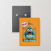 Niedlicher Vogel im Käfig Freiheit & Tier Button (Vorderseite/Rückseite)