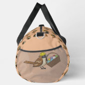 Niedlicher Vogel mit farbenfrohen Eierkörben Muste Duffle Bag (Rechts)