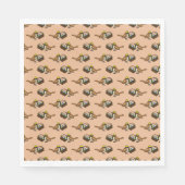 Niedlicher Vogel mit farbenfrohen Eierkörben Muste Serviette (Vorderseite)