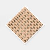 Niedlicher Vogel mit farbenfrohen Eierkörben Muste Serviette (Ecke)