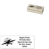 Niedlicher Vogel mit rotem Flugzeug Cartoon Abbild Gummistempel (Stempel)