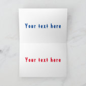 Niedlicher Vogel mit rotem Flugzeug Cartoon Abbild Karte (Innenseite)