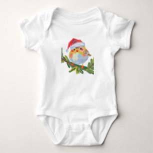Niedlicher Vogel mit roten Schuhen Baby Strampler