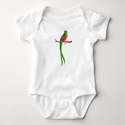 Niedlicher Vogel Quetzal Baby Strampler (Vorderseite)