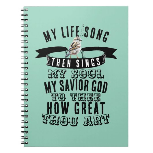 Niedlicher Vogel singen wie toll du Art Hymn Notizblock (Vorderseite)