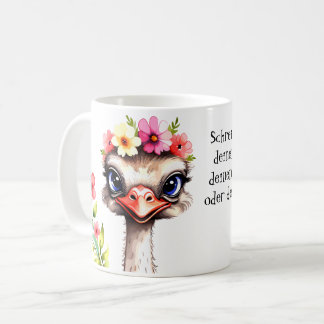 niedlicher Vogel Strauß 6 Kaffeetasse