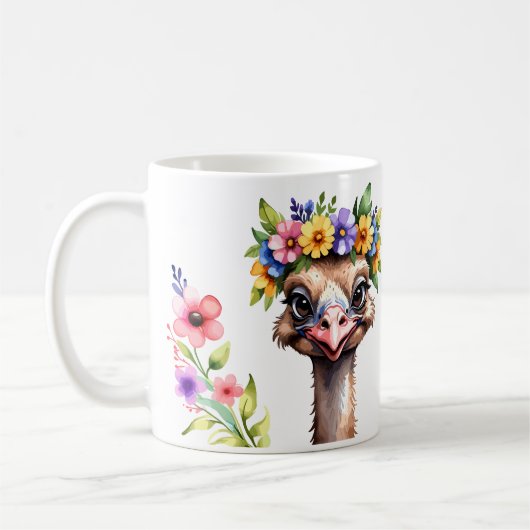 niedlicher Vogel Strauß 7 Kaffeetasse (Links)