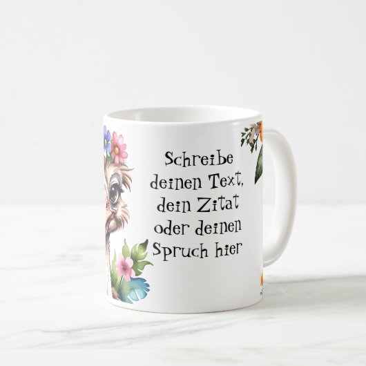 niedlicher Vogel Strauß 8 Kaffeetasse (VorderseiteRechts)