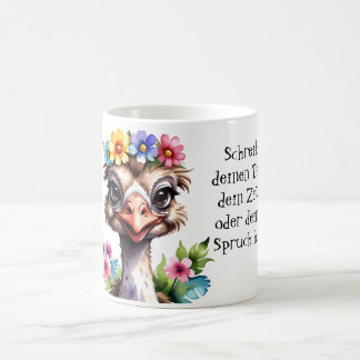 niedlicher Vogel Strauß 8 Kaffeetasse