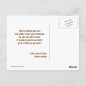 Niedlicher Vogel und Löwe danke Postkarte (Rückseite)