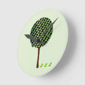 Niedlicher Vogel und treecustomizeable Uhr (Winkel)