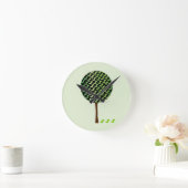 Niedlicher Vogel und treecustomizeable Uhr (Zuhause)