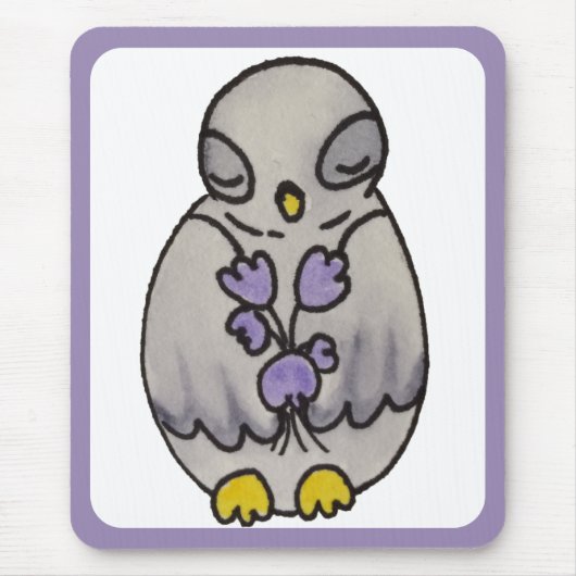 Niedlicher Vogel Zeichne Mousepad (Vorne)