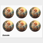 Niedlicher Vogelaufkleber Runder Aufkleber (Blatt)