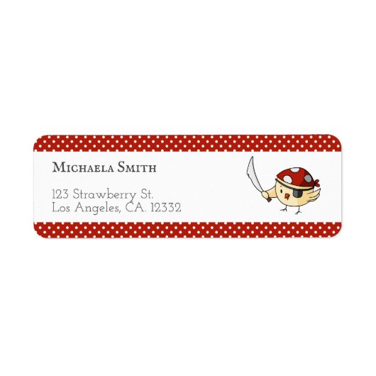 Niedlicher VogelCaptain Pirate als Personalisiert (Vorne)