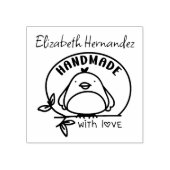 Niedlicher Vogelhandschuh mit Liebe Gummistempel (Prägung)