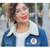 Niedlicher Vogelrobin in Aquarellfarben Button