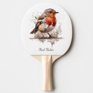 Niedlicher Vogelrobin in Aquarellfarben Tischtennis Schläger