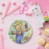 Niedlicher Vogelscheuchepapier-Teller Pappteller (Party)