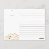 Niedlicher Vogelspieß Kochkarte Postkarte (Rückseite)