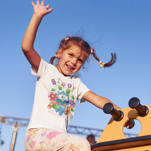 Niedlicher Vogelvogel mit Blume T-Shirt