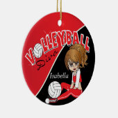 Niedlicher Volleyball 🏐 Diva Girl Keramik Ornament (Rechts)