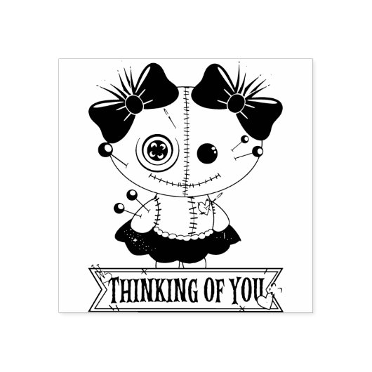 Niedlicher Voodoo Gummistempel (Prägung)