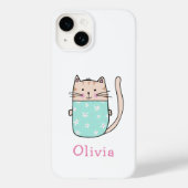Niedlicher Vorname der Katze Personalisiert Case-Mate iPhone Hülle (Rückseite)
