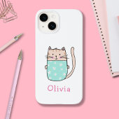 Niedlicher Vorname der Katze Personalisiert Case-Mate iPhone Hülle