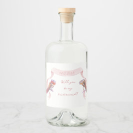 Niedlicher Vorschlag von Custom Bridesmaid Mini Ch Schaumweinetikett