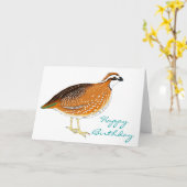 Niedlicher Wachtel-Geburtstag Karte (Gelbe Blume)