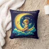 Niedlicher Wächter Angel Cherub und Moon Expressio Kissen (Decke)