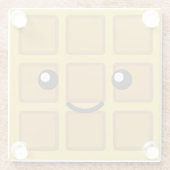 Niedlicher Waffel Glasuntersetzer (Rückseite)