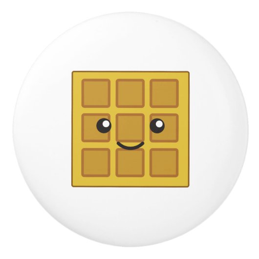 Niedlicher Waffel Keramikknauf (Vorderseite)