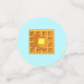 Niedlicher Waffel mit Butter und Sirup Konfetti (Klein Vorderseite)