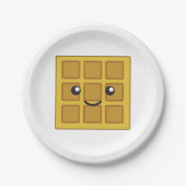 Niedlicher Waffel Pappteller (Vorderseite)