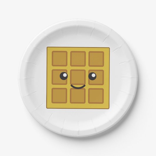 Niedlicher Waffel Pappteller (Vorderseite)