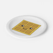 Niedlicher Waffel Pappteller (Schrägansicht)
