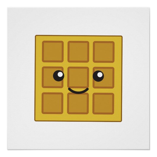 Niedlicher Waffel Poster (Vorderseite)