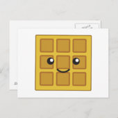 Niedlicher Waffel Postkarte (Vorne/Hinten)