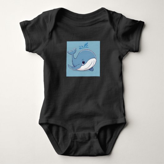 Niedlicher Wal Baby Strampler (Vorderseite)