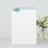 Niedlicher Wal Briefpapier (Stehend Vorderseite)