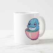 Niedlicher Wal in einem Teacup Jumbo-Tasse (Vorderseite Rechts)