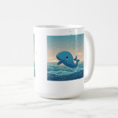 Niedlicher Wal Kaffeetasse (VorderseiteRechts)