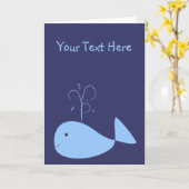 Niedlicher Wal kundengebundene Gruß-Karten Karte (Gelbe Blume)