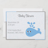 Niedlicher Wal mit Spout Einladung (Vorderseite)