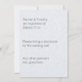 Niedlicher Wal mit Spout Einladung (Rückseite)