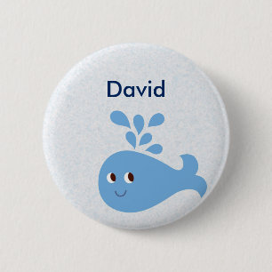 Niedlicher Wal mit Spout individuell einstellbar Button